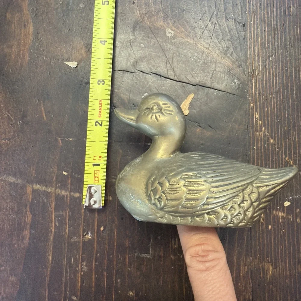 Brass Duck Sculpture